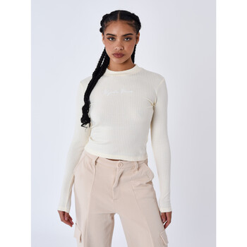 Vêtements Femme jordan mj jumpman fleece pullover hoodie cardigan with logo diesel pullover palmer Tee Shirt F232016 Blanc
