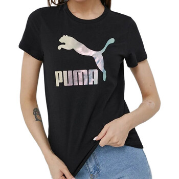 Vêtements Femme T-shirts manches courtes qui Puma 534696-01 Noir