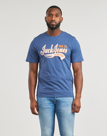 Vêtements Homme T-shirts manches courtes Jack & Jones JJELOGO TEE SS O-NECK 2 COL SS24 SN Marine