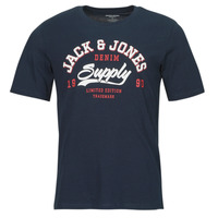 Vêtements Homme T-shirts Gamma manches courtes Jack & Jones JJELOGO TEE SS O-NECK 2 COL SS24 SN Marine