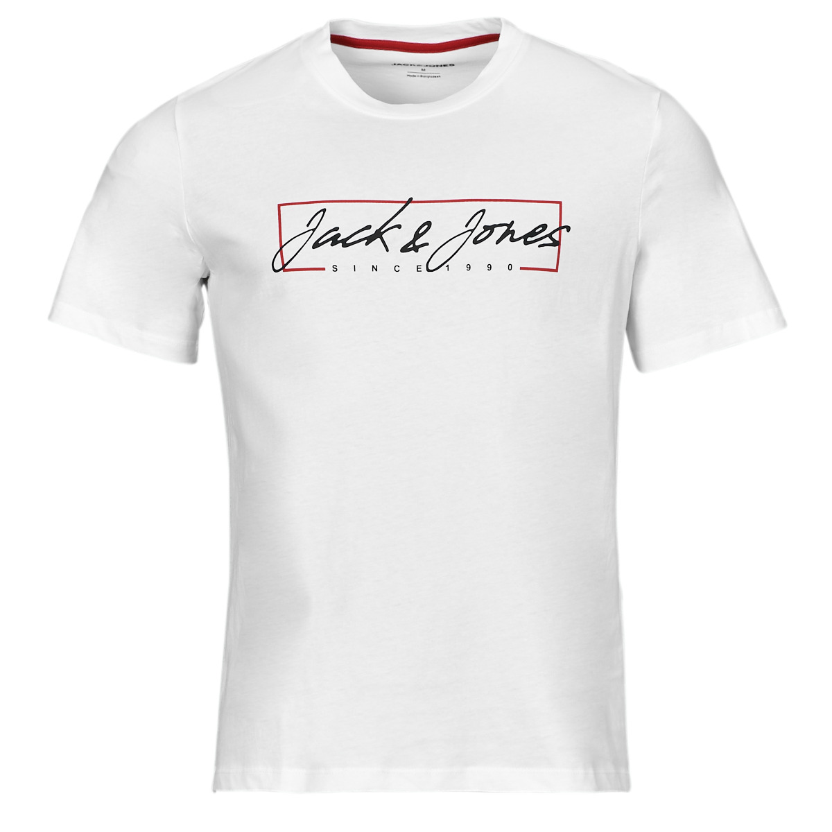 Vêtements Homme T-shirts manches courtes Jack & Jones JJZURI TEE SS CREW NECK Blanc