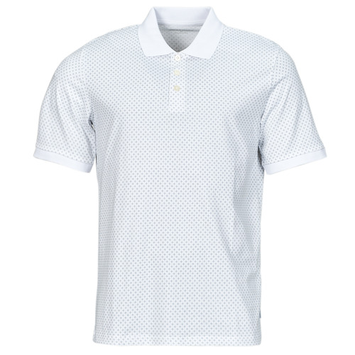 Vêtements Homme T-Shirt mit angeschnittenen Ärmeln Schwarz Jack & Jones JJLUIS AOP POLO SS Blanc