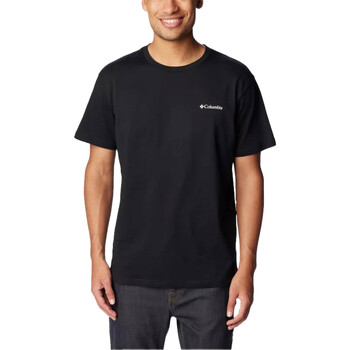 Vêtements Homme T-shirts & Polos Columbia Gcds Boy's White Cotton T-shirt With Logo™ Short Sleeve Noir