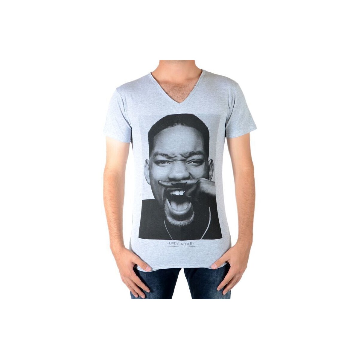 Vêtements Homme T-shirts manches courtes Eleven Paris Mowibis M Will Smith Chiné Gris
