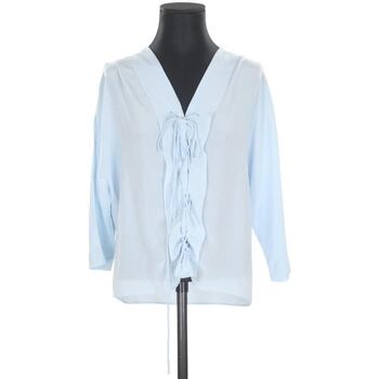 Vêtements Femme Débardeurs / T-shirts sans manche Sandro Blouse en soie Bleu