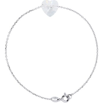 Montres & Bijoux Femme Bracelets Lova - Lola Van Der Keen Bracelet Cristal Swarovski Coeur - Argent - LOVE HEART Blanc