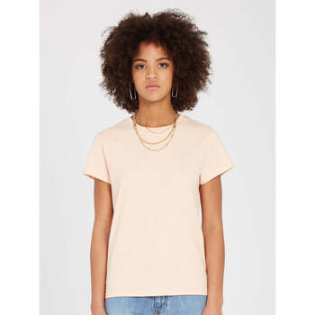 Vêtements Femme T-shirts manches courtes Volcom Camiseta  Stone Blanks - Melon Rouge