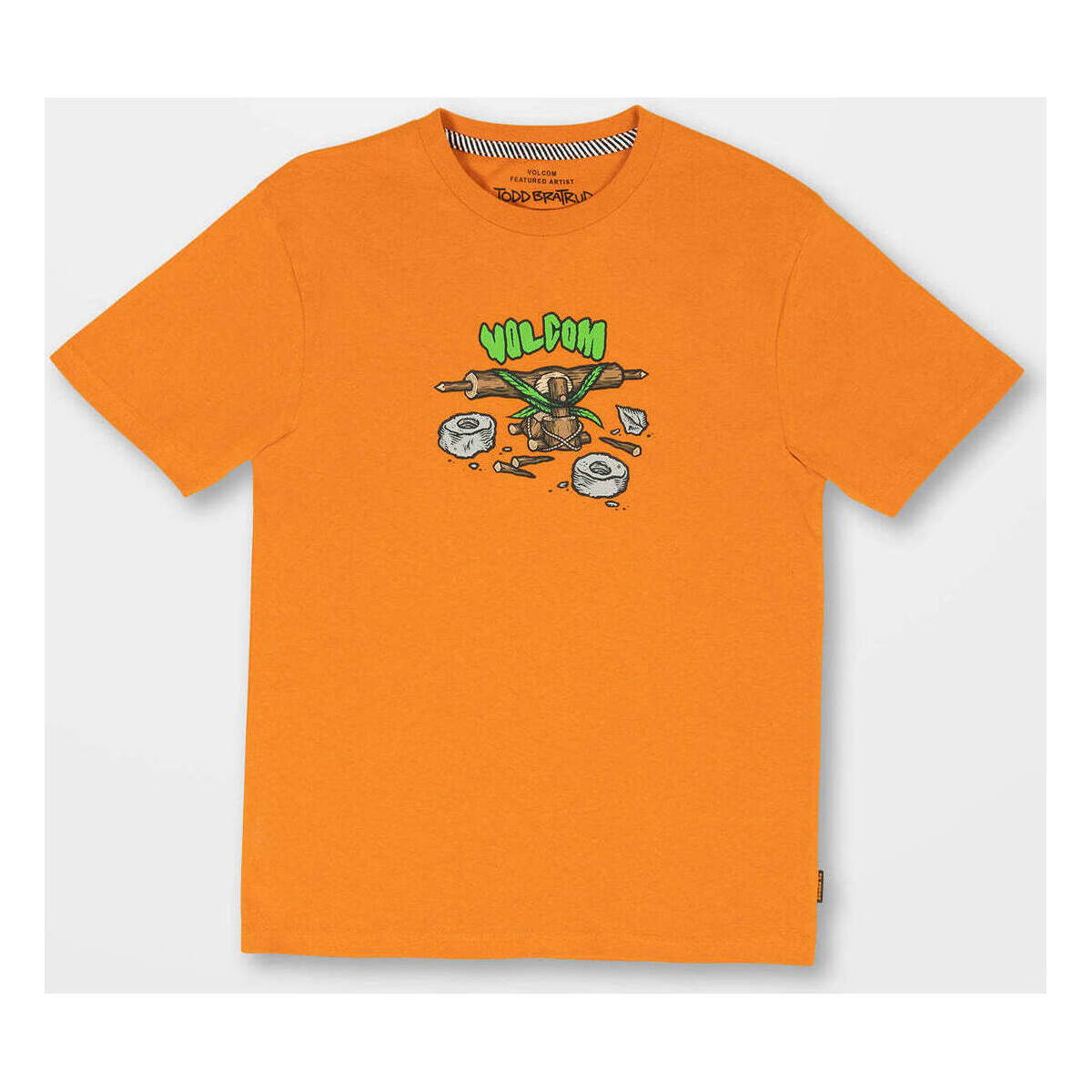 Vêtements Enfant T-shirts manches courtes Volcom Camiseta niño  Todd Bratrud - Saffron Orange
