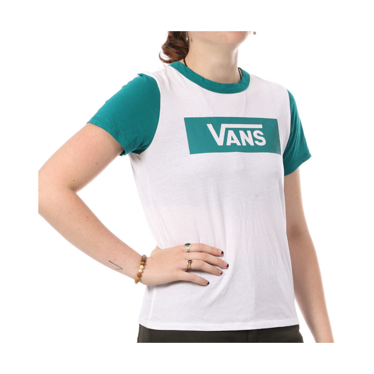 Vêtements Femme T-shirts manches courtes Vans VN0A3ULLUWJ Vert