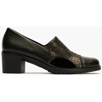 chaussures escarpins pitillos  zapato abotinado con lycra negro para mujer 