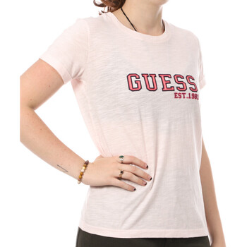 Vêtements Femme T-shirts manches courtes Guess G-W3YI35K8G01 Rose