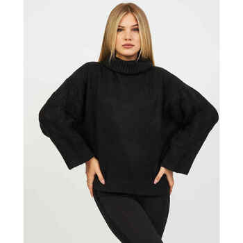 Vêtements Femme Pulls EAX Col roulé en tricot recyclé Armani Sustainability Values Noir