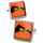 Montres & Bijoux Homme Boutons de manchettes Robert Charles Boutons de manchette Grenouille Orange Orange