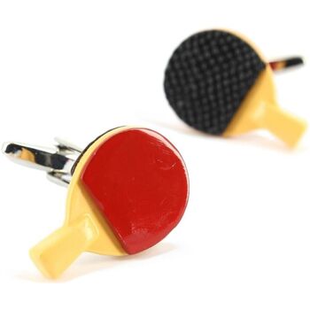 boutons de manchettes tony & paul  boutons de manchette raquettes de ping pong rouge 