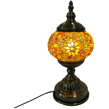Figurine Décorative Ancienne Lampes à poser Signes Grimalt Lampe En Mosaïque Orange