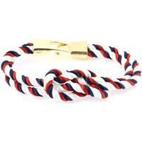 Montres & Bijoux Homme Bracelets Clj Charles Le Jeune Bracelet Noeud marin corde Rouge