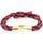 Montres & Bijoux Homme Bracelets Clj Charles Le Jeune Bracelet Noeud marin corde Rouge