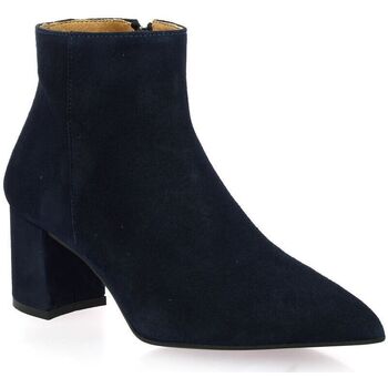 Pao Boots cuir velours Marine