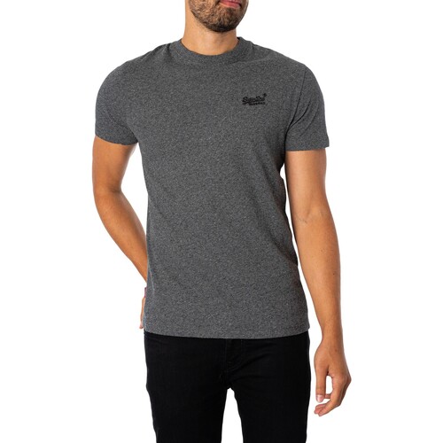 Vêtements Homme T-shirts manches courtes Superdry T-shirt à logo brodé Vintage Gris