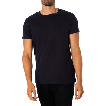 Vêtements Homme T-shirts manches courtes Tommy Hilfiger T-shirt slim à col logo Bleu
