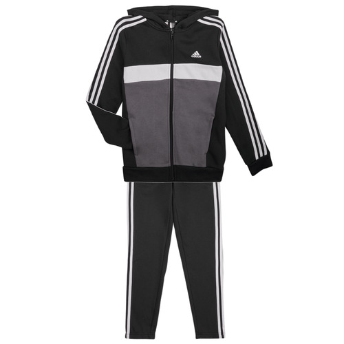 Vêtements Enfant Ensembles de survêtement Adidas Sportswear J 3S TIB FL TS Noir / Gris