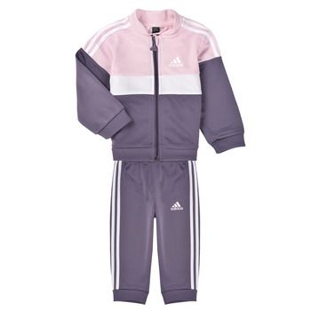 Vêtements Fille striped sleeves T-shirt Adidas Ronde Sportswear I TIBERIO TS Violet / Rose