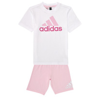 Vêtements Fille Ensembles de survêtement Reggiseno Adidas Sportswear LK BL CO T SET Rose / Blanc