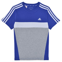 Vêtements Garçon T-shirts manches courtes Adidas adilettewear J 3S TIB T Bleu / Blanc / Gris