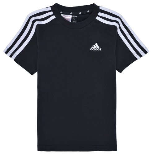 Vêtements Enfant T-shirts manches courtes ba7751 Adidas Sportswear LK 3S CO TEE Noir / Blanc