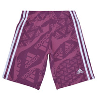 Vêtements Fille monica Shorts / Bermudas Adidas Sportswear LK CAMLOG FT SH Violet