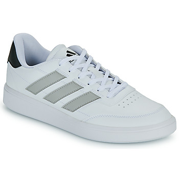 Chaussures Baskets basses blue Adidas Sportswear COURTBLOCK Blanc / Gris / Noir