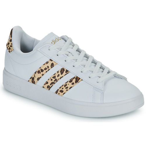 Chaussures Femme Baskets basses Adidas Rainy Sportswear GRAND COURT 2.0 Blanc / Leopard