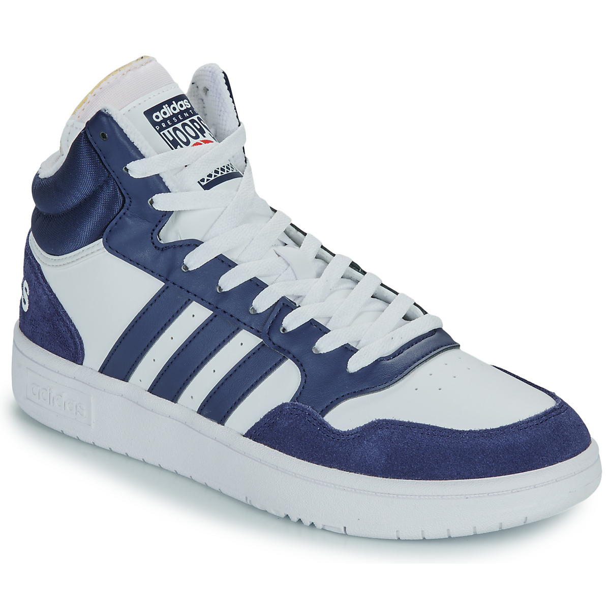 Chaussures Homme Baskets montantes dallas Adidas Sportswear HOOPS 3.0 MID Marine / Blanc