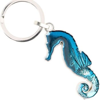 Accessoires textile Porte-clés Tony & Paul Porte-clés Hippocampe Bleu