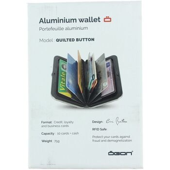 Ögon Designs Porte carte Quilted button wallet Noir