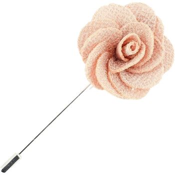 Montres & Bijoux Femme Broches / Epingles Cravate Avenue Signature Boutonnière rose sauvage Rose