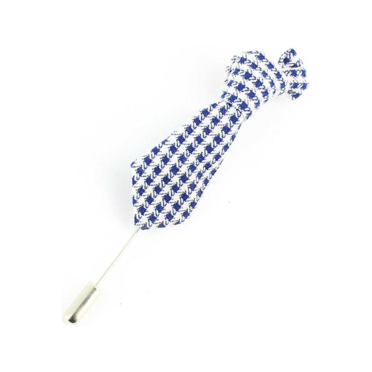 Montres & Bijoux Femme Broches / Epingles Cravate Avenue Signature Boutonnière mini cravate pied de poule Bleu
