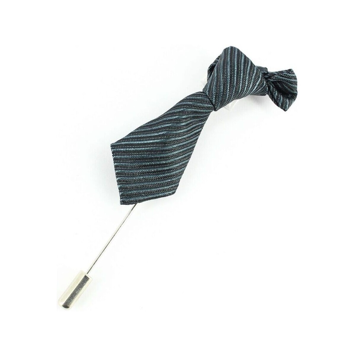 Montres & Bijoux Femme Broches / Epingles Cravate Avenue Signature Boutonnière mini cravate stripe Gris