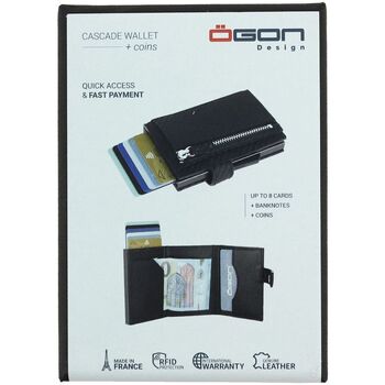 Ögon Designs Porte carte CASCADE FOR COINS CARBON Noir