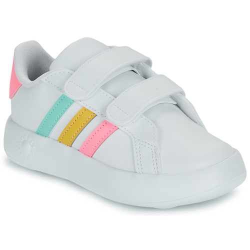 Chaussures Fille Baskets basses cm7280 Adidas Sportswear GRAND COURT 2.0 CF I Blanc / Multicolore