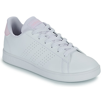 Chaussures Fille Baskets basses sneakers Adidas Sportswear ADVANTAGE K Blanc / Rose