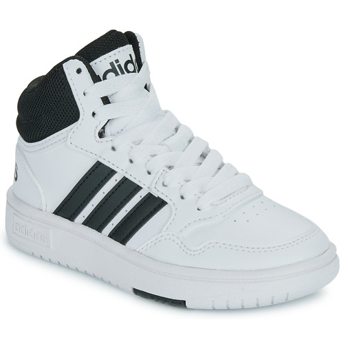 Chaussures Enfant Baskets montantes sandal Adidas Sportswear HOOPS 3.0 MID K Blanc / Noir