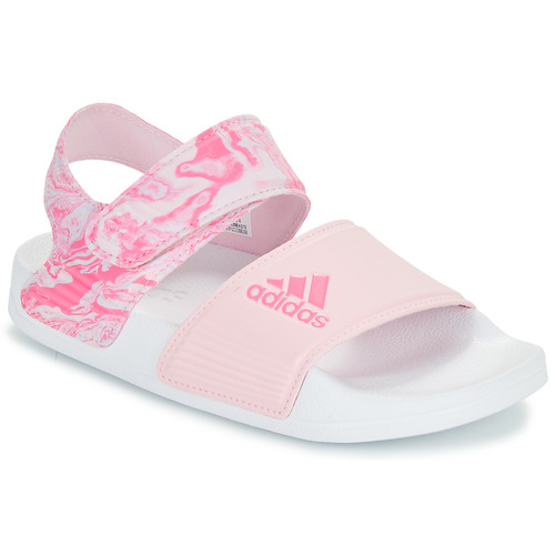 Chaussures Fille Sandales et Nu-pieds account Adidas Sportswear ADILETTE SANDAL K Rose / Blanc