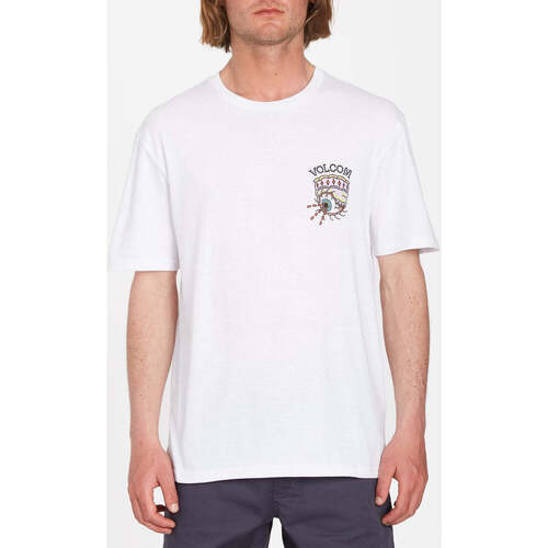 Vêtements Homme et décontracté dans lesprit de la marque ! Commencez par opter pour une paire de Volcom Camiseta  Connected Minds White Blanc