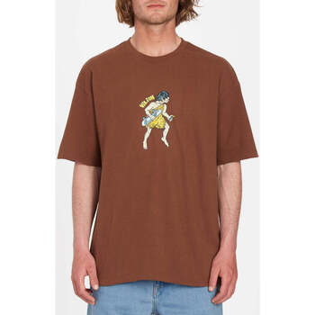 Vêtements Balance T-shirts manches courtes Volcom Camiseta  Todd Bratrud 2 SS Burro Brown Marron