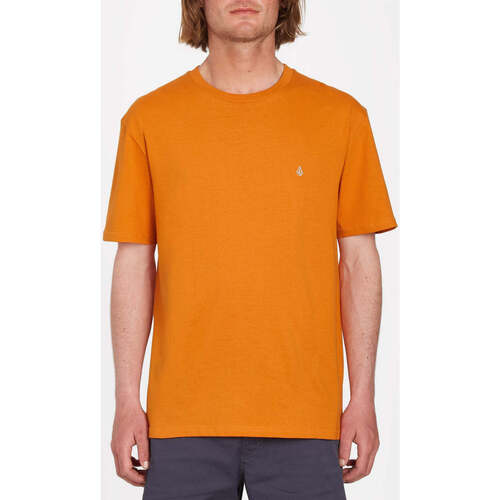 Vêtements Homme organic cotton slogan hoodie Rot Volcom Camiseta  Stone Blanks Saffron Orange