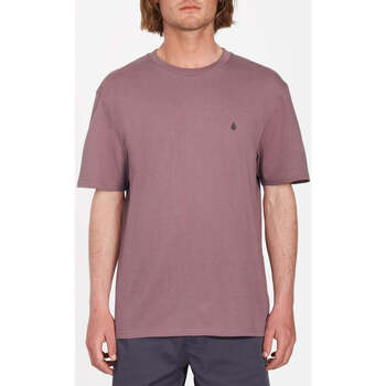 Vêtements Homme T-shirts manches courtes Volcom Camiseta  Stone Blanks Bordeaux Brown Violet