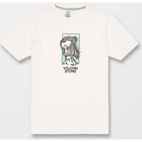 Vêtements Homme organic cotton slogan hoodie Rot Volcom Camiseta  Heckle SS Cream Blanc