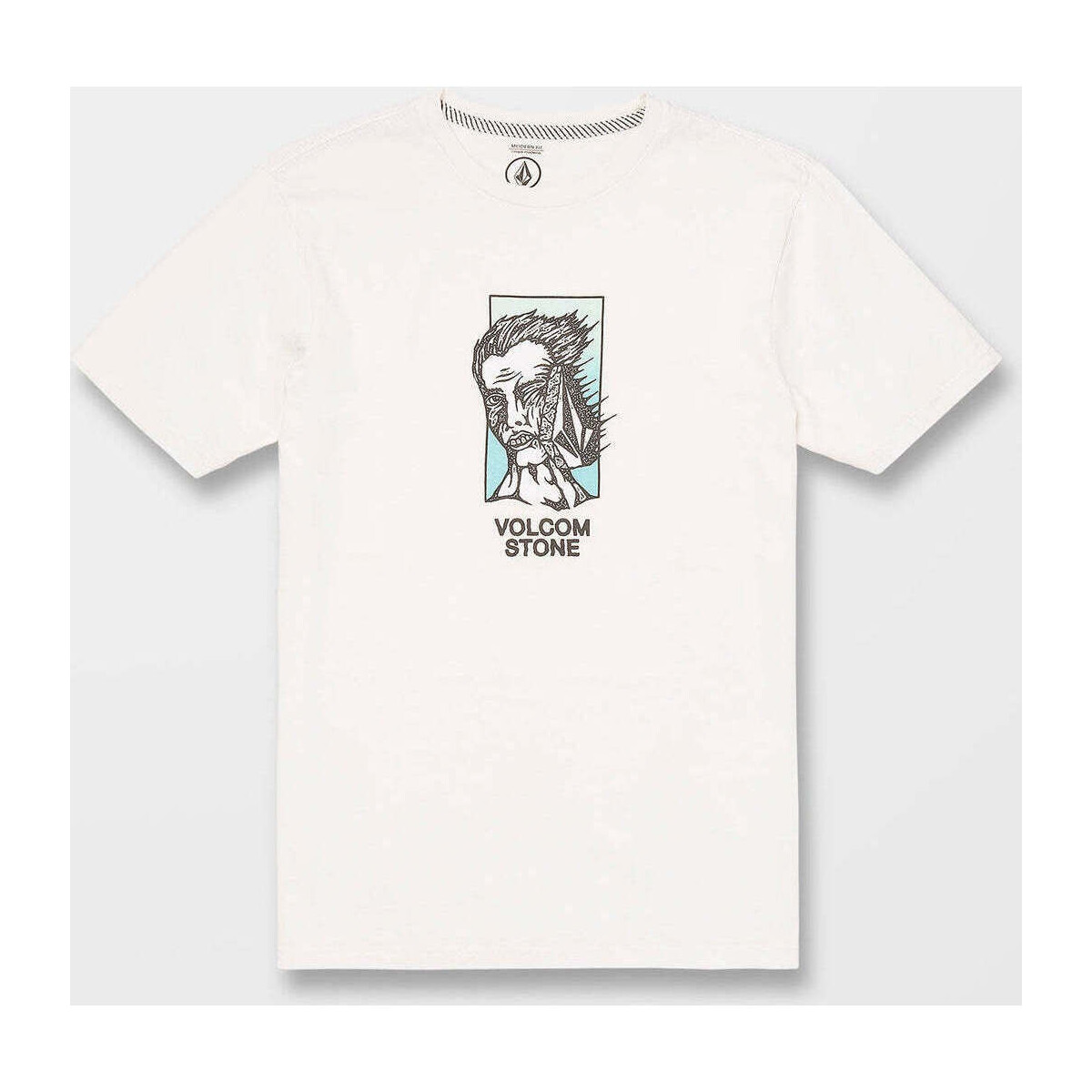 Vêtements Homme T-shirts manches courtes Volcom Camiseta  Heckle SS Cream Blanc