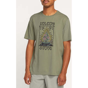 Volcom Camiseta  Caged Stone Rinsed Seagrass Green Vert